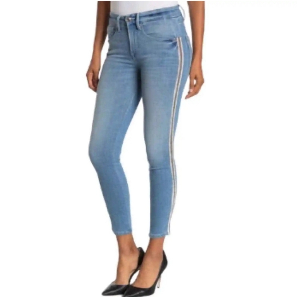 Good American Good Legs Chain Embellished Blue166 Size 14/32